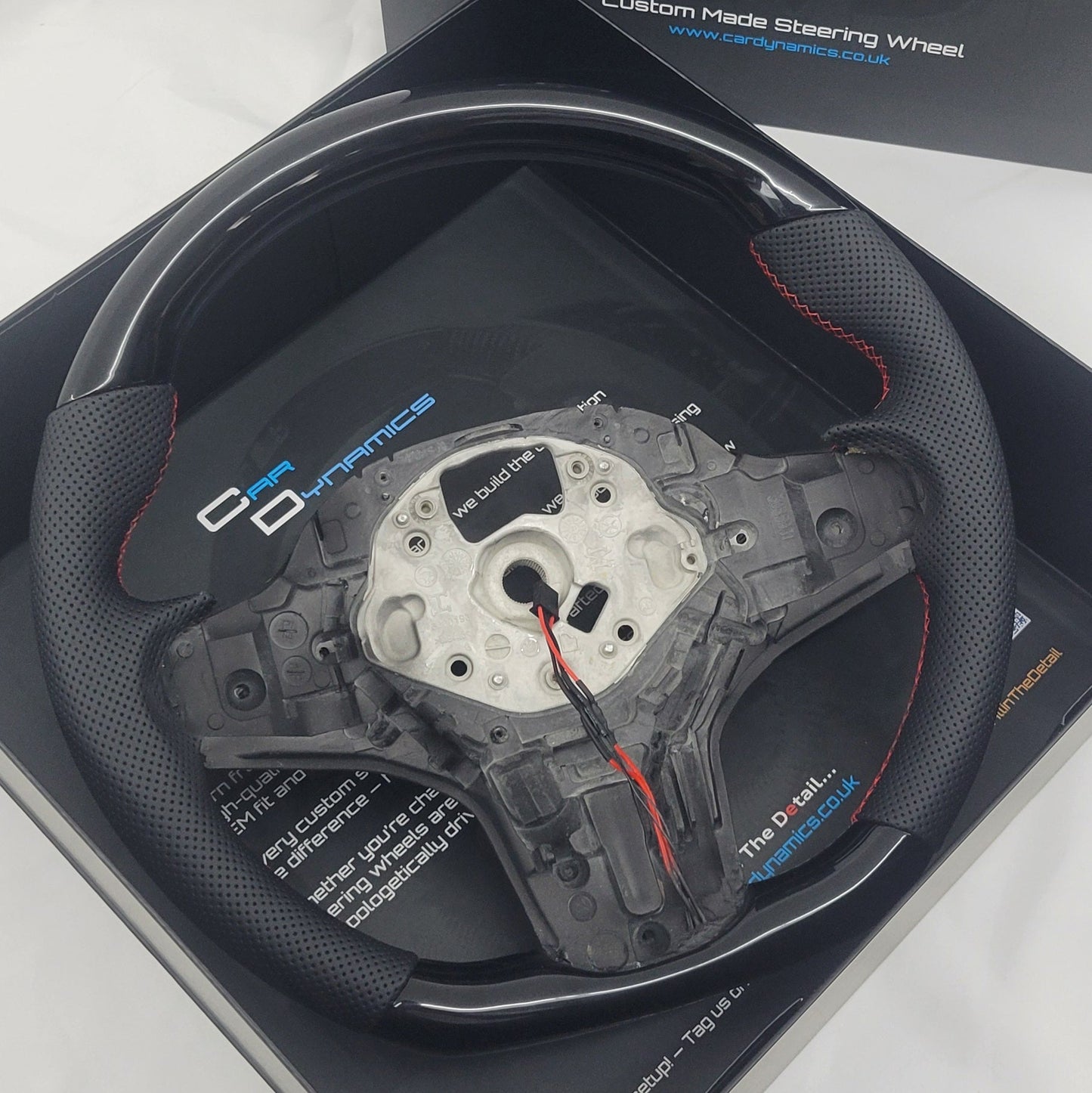 BMW G-Series Leather & Piano Black Steering Wheel