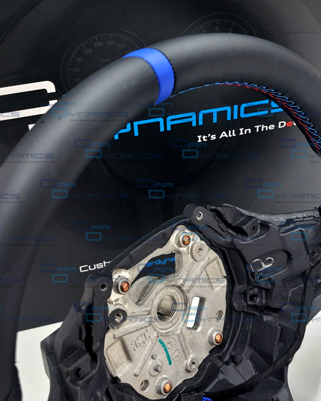 BMW Leather Steering Wheel Core Flat Bottom | Blue Edition Edition | G20 G30 G80 G82 G02 F40