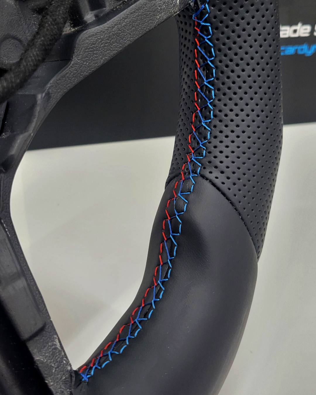 BMW Leather Steering Wheel Core Flat Bottom | Blue Edition Edition | G20 G30 G80 G82 G02 F40