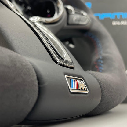 BMW M Performance Alcantara & Gloss Carbon Fibre Edition Flat Bottom Steering Wheel | F-Series