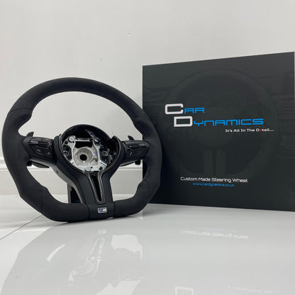 BMW M Performance Alcantara & Gloss Carbon Fibre Edition Flat Bottom Steering Wheel | F-Series