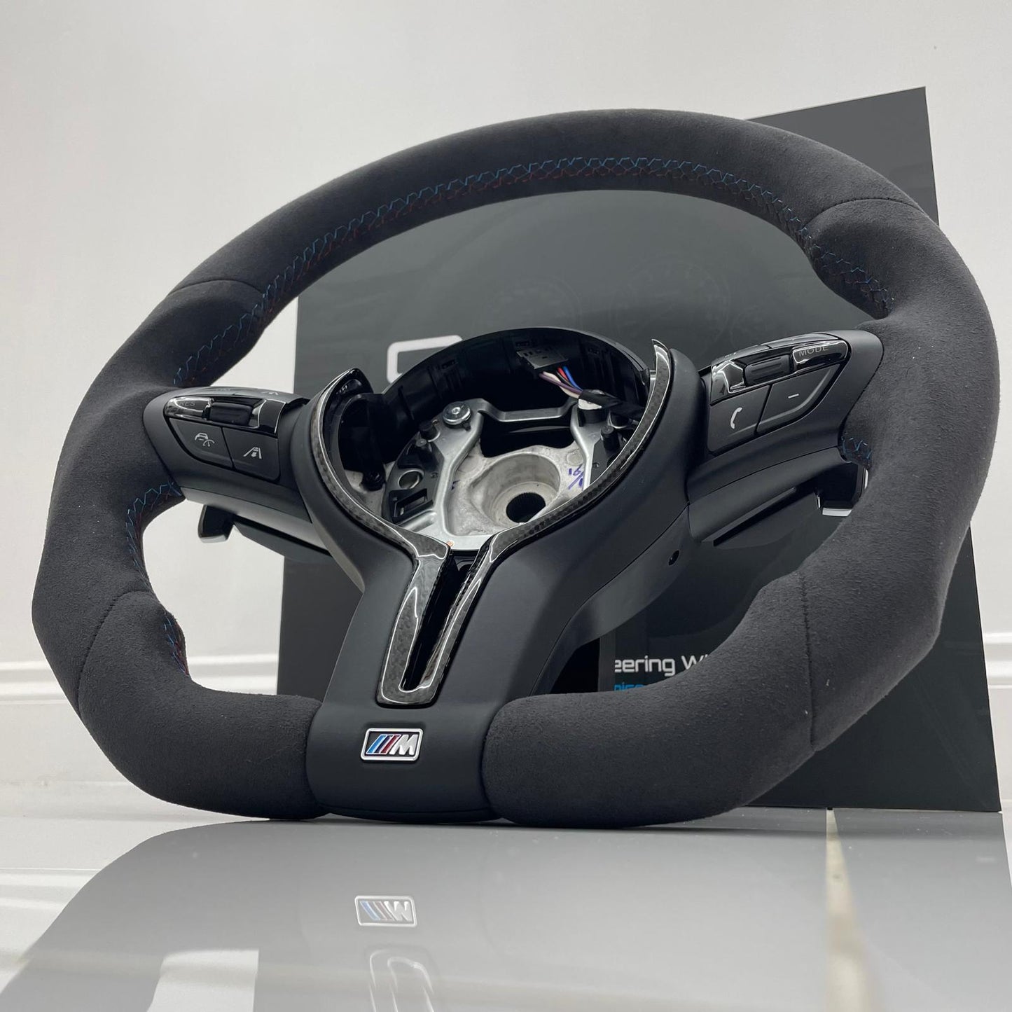 BMW M Performance Alcantara & Gloss Carbon Fibre Edition Flat Bottom Steering Wheel | F-Series