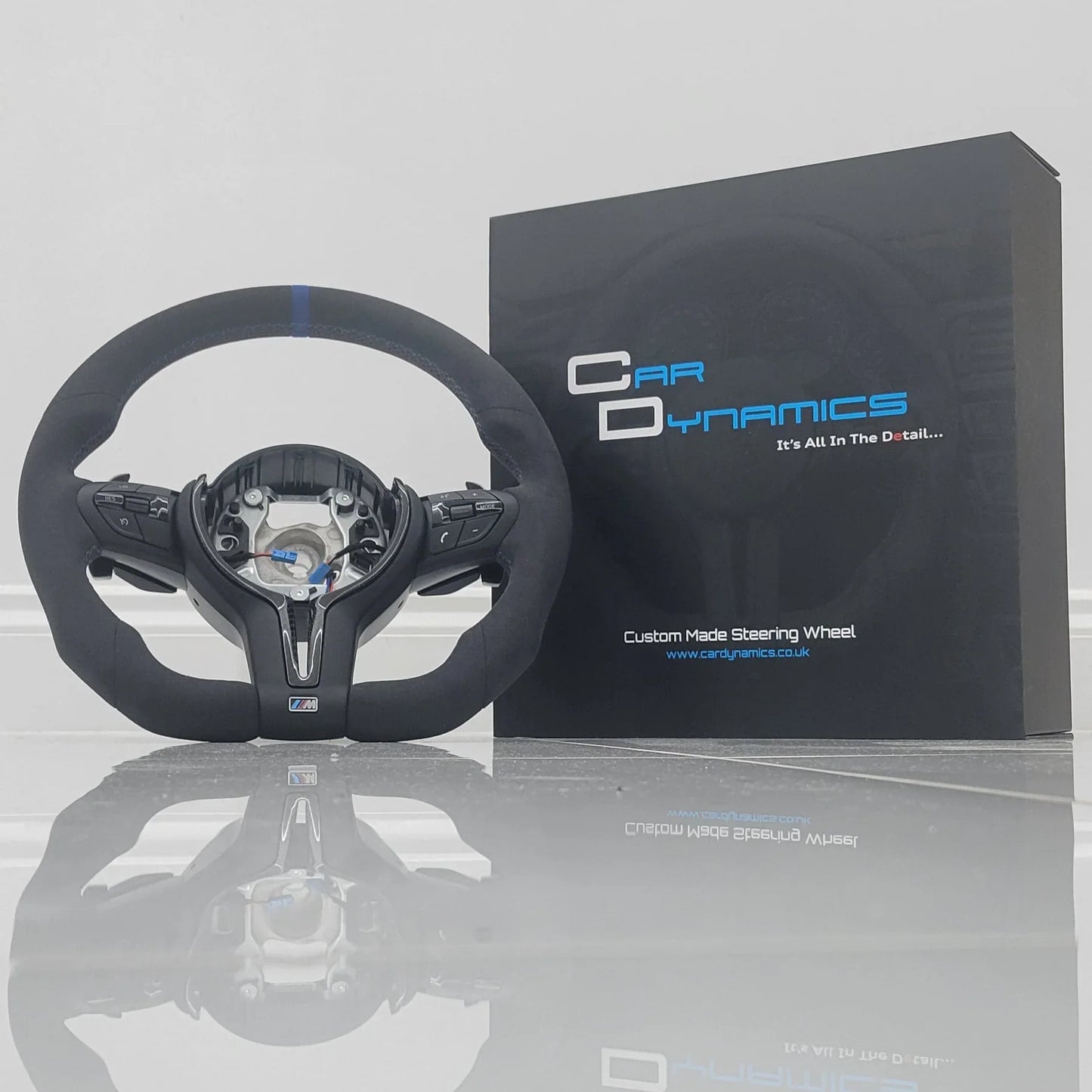 BMWMPerformanceAlcantara_GlossCarbonFibreMBlueEditionFlatBottomSteeringWheelF-Series_7 - Car Dynamics 
