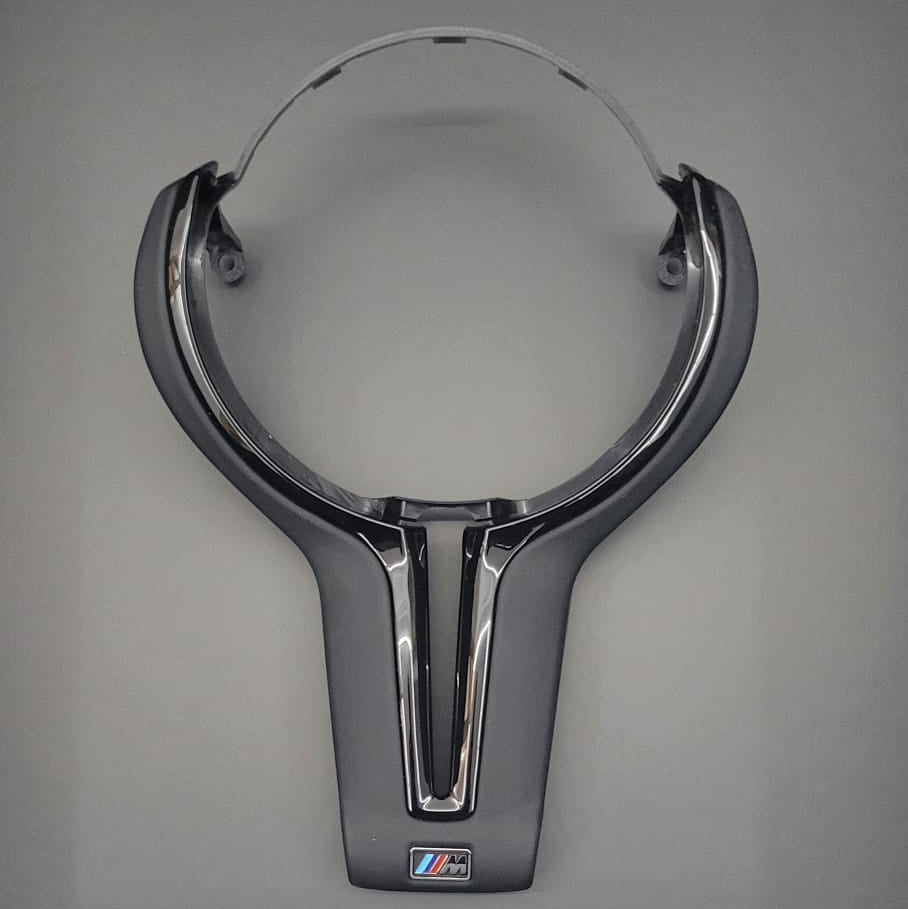 BMW Nappa Leather Steering Wheel Trim | Gloss Black F-Series
