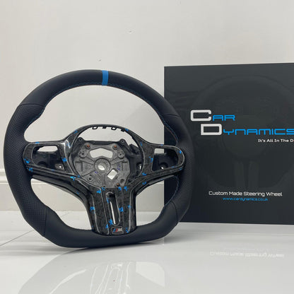 BMW Steering Wheel Flat Bottom | Estoril Blue Forged Carbon Fibre Edition | F&G-Series G20 G30 G80 G82 G02 F40