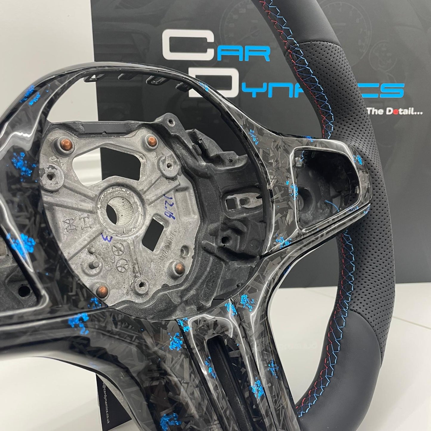 BMW Steering Wheel Flat Bottom | Estoril Blue Forged Carbon Fibre Edition | F&G-Series G20 G30 G80 G82 G02 F40