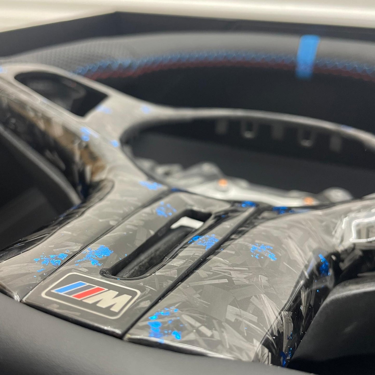 BMW Steering Wheel Flat Bottom | Estoril Blue Forged Carbon Fibre Edition | F&G-Series G20 G30 G80 G82 G02 F40