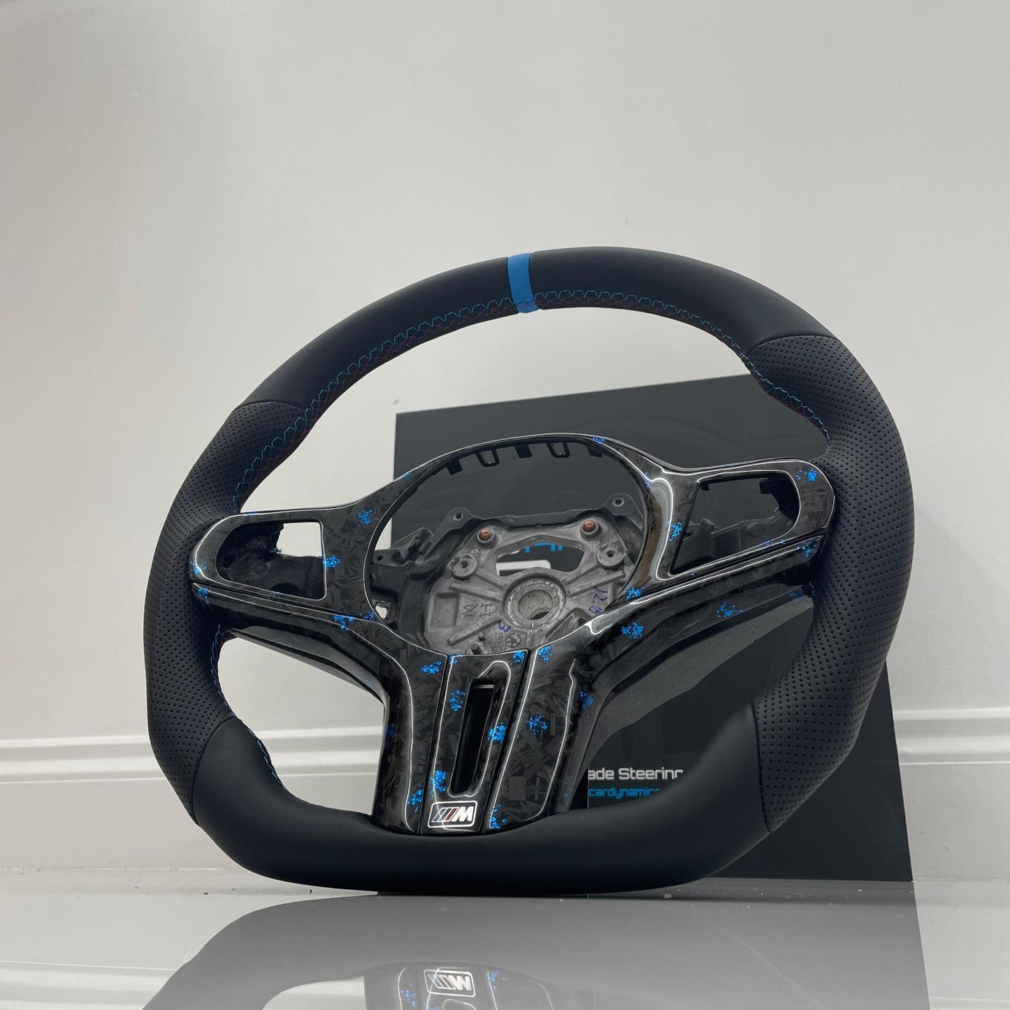 BMW Steering Wheel Flat Bottom | Estoril Blue Forged Carbon Fibre Edition | F&G-Series G20 G30 G80 G82 G02 F40