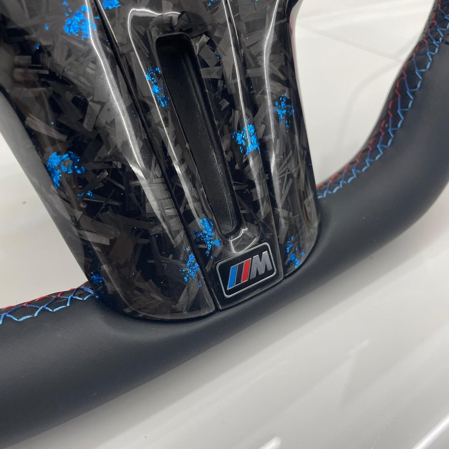 BMW Steering Wheel Flat Bottom | Estoril Blue Forged Carbon Fibre Edition | F&G-Series G20 G30 G80 G82 G02 F40