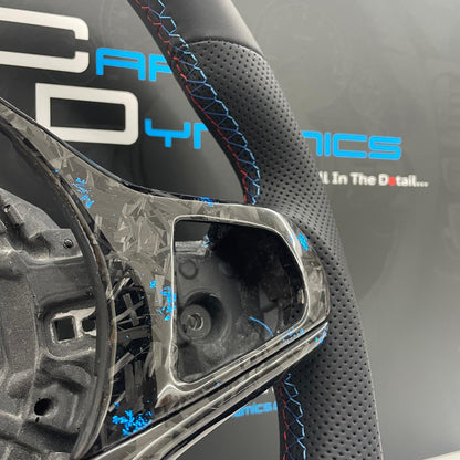 BMW Steering Wheel Flat Bottom | Estoril Blue Forged Carbon Fibre Edition | F&G-Series G20 G30 G80 G82 G02 F40