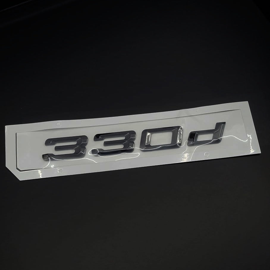 BMW 330d Badge | Gloss Black Edition | E90 E46 E91 E92 F30 F32