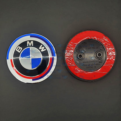 50th Anniversary 2 Hole Bonnet & Boot Badge For BMW | 82mm