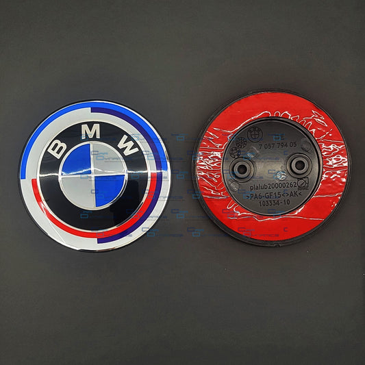 50th Anniversary 2 Hole Bonnet & Boot Badge For BMW | 82mm