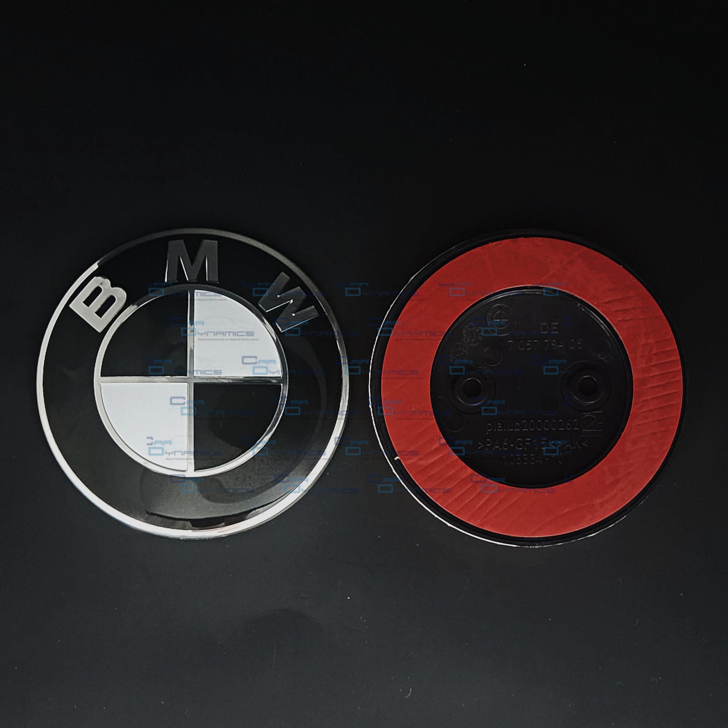 BMW Black & White 2 Hole 82mm Badge | OEM Fit 51147057794