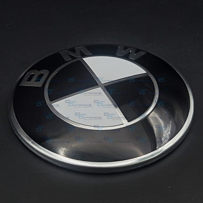 BMW Black & White 2 Hole 82mm Badge | OEM Fit 51147057794