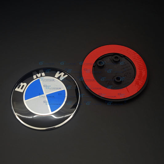 Blue & White 3 Hole Bonnet & Boot Badge For BMW | 82mm