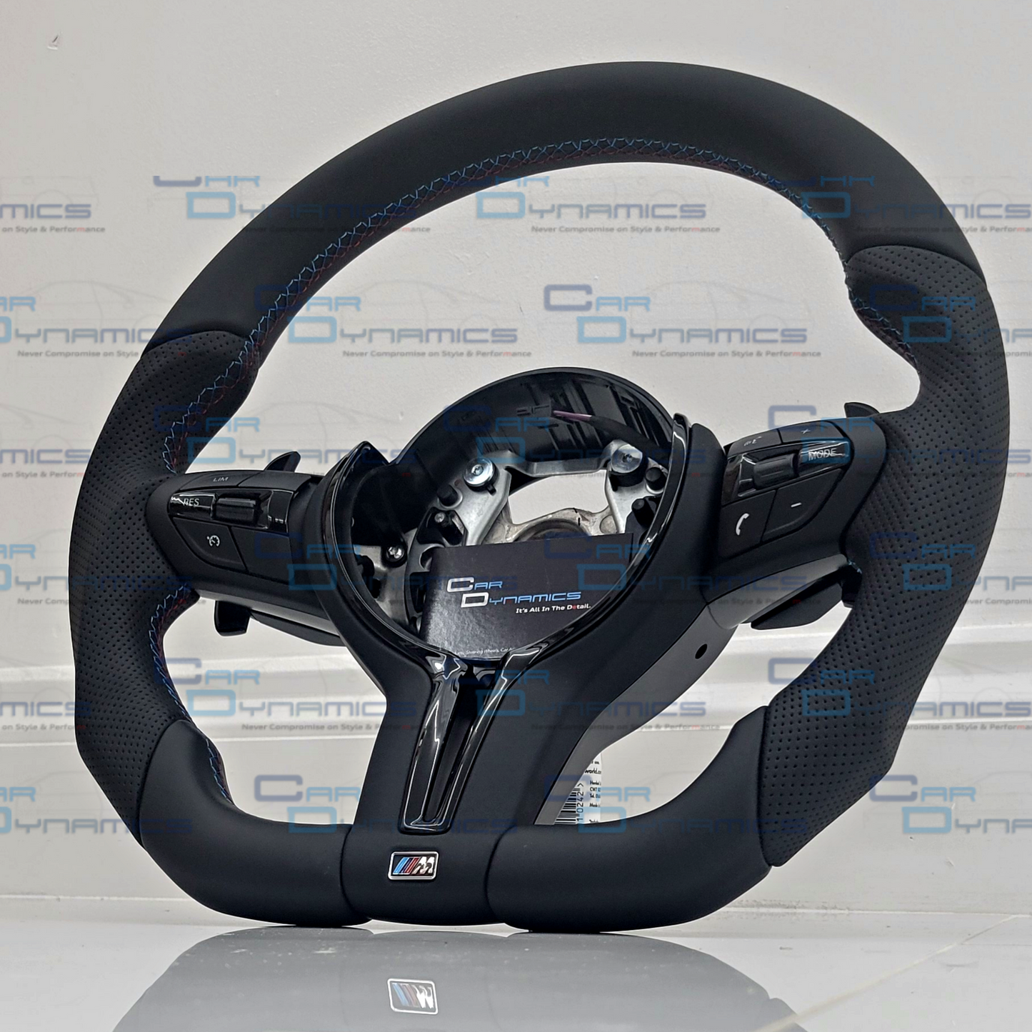 BMW Custom Leather Steering Wheel Flat Bottom M-Tech Blacked out Edition M Sport