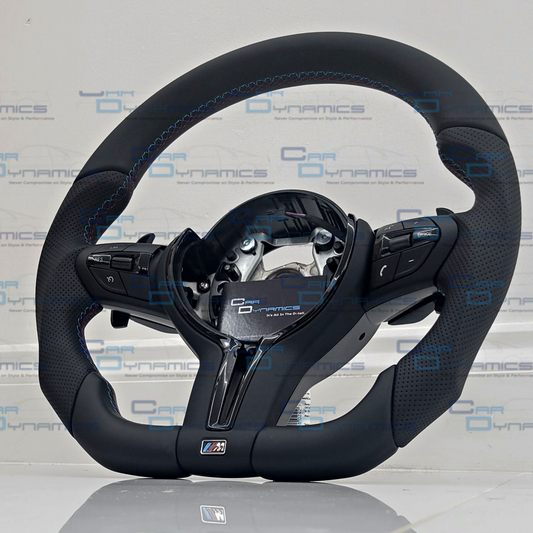 BMW Custom Leather Steering Wheel Flat Bottom M-Tech Blacked out Edition M Sport