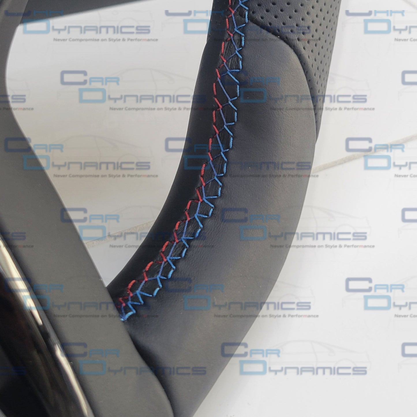 BMW Custom Leather Steering Wheel Flat Bottom M-Tech Gloss Black Edition With Heating & Vibration