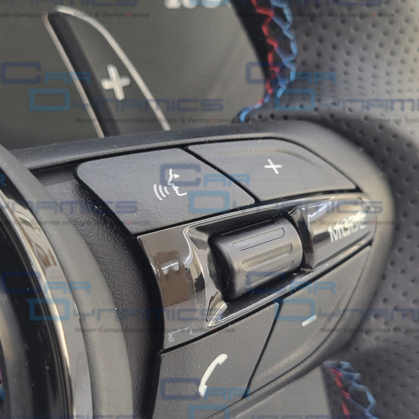 BMW Custom Leather Steering Wheel Flat Bottom M-Tech Gloss Black Edition With Heating & Vibration