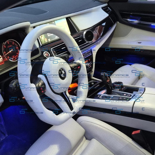 BMW F-Series Leather Steering Wheel | Opal White Edition