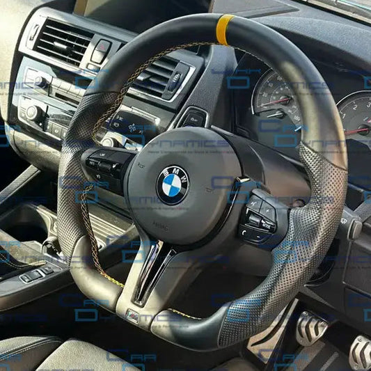 BMW F-Series Leather Steering Wheel | Speed Yellow Edition