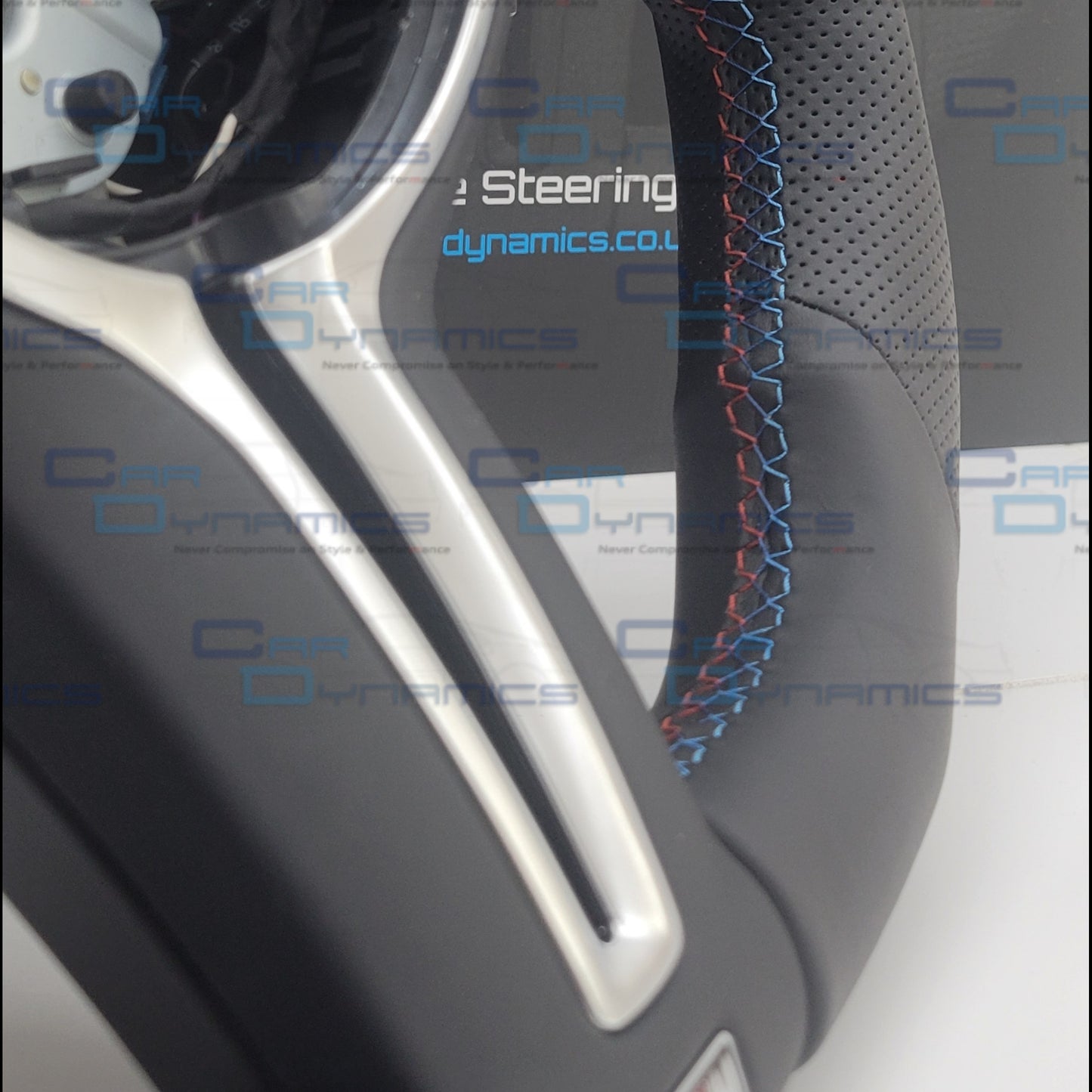 BMW Flat Bottom Leather Steering Wheel M-Tech Silver Edition F-Series With Heating