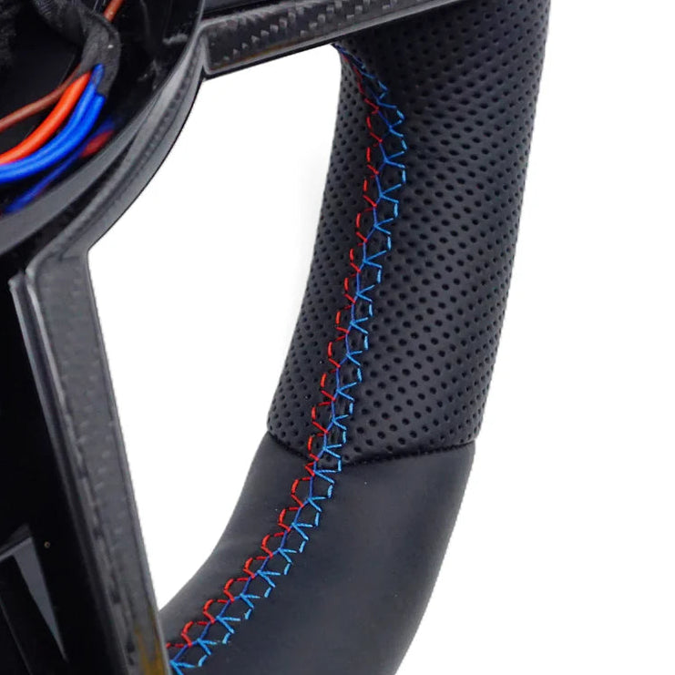 BMW G-Series Leather & Carbon Steering Wheel | M Blacked Out Edition