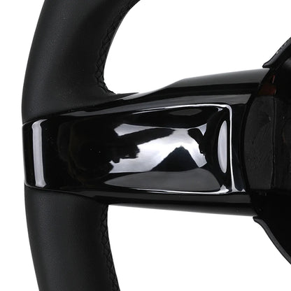 BMW Z4 E85 E86 Flat Bottom Leather Steering Wheel | Piano Black Edition