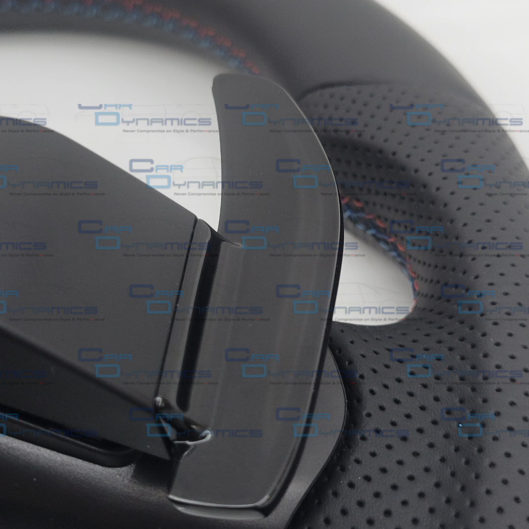 BMW Custom Leather Steering Wheel Flat Bottom M-Tech San Marino Blue Edition M Sport