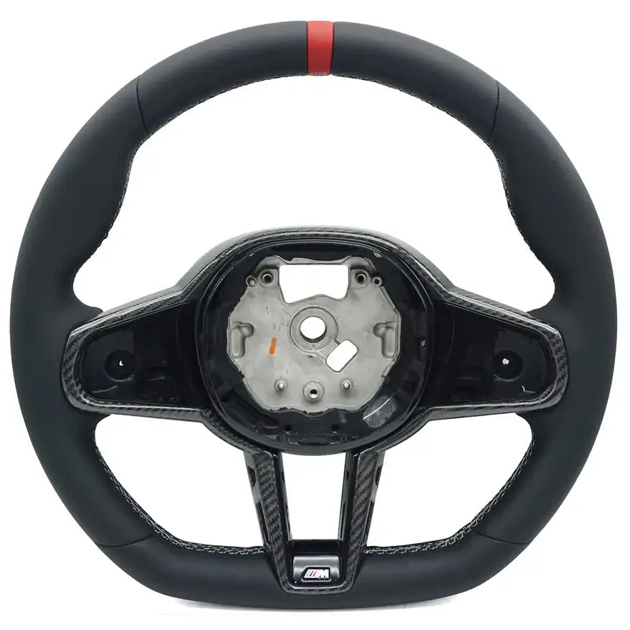BMW G-Series Leather & Carbon Steering Wheel | CS Imola Red Edition