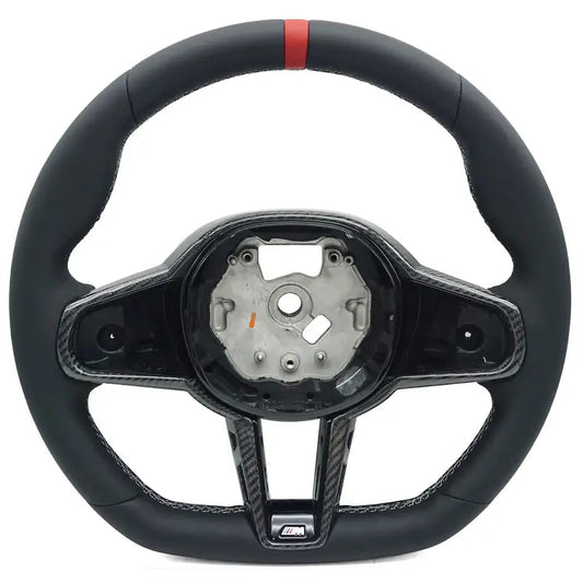 BMW Flat Bottom Leather Steering Wheel | CS Carbon Imola Red Edition | F & G Series