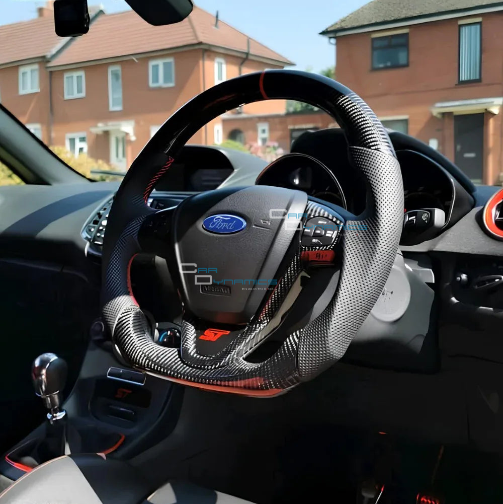 Ford Fiesta Custom Carbon Fibre Steering Wheel | Molten Orange Edition | MK7 MK7.5 2009-2017