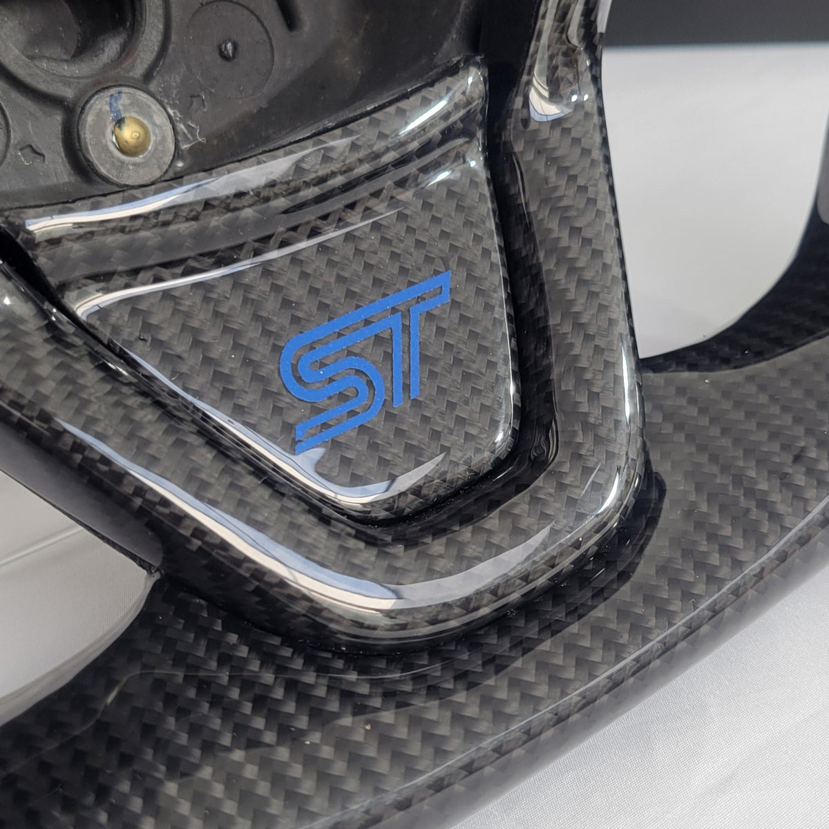 Ford Fiesta Carbon & Leather Steering Wheel | Performance Blue One Hole Edition MK7 MK7.5 2009-2017