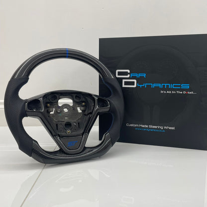 Ford Fiesta Custom Carbon Fibre Steering Wheel Performance Blue Edition MK7 MK7.5 2009-2017