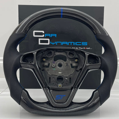 Ford Fiesta Custom Carbon Fibre Steering Wheel Performance Blue Edition MK7 MK7.5 2009-2017