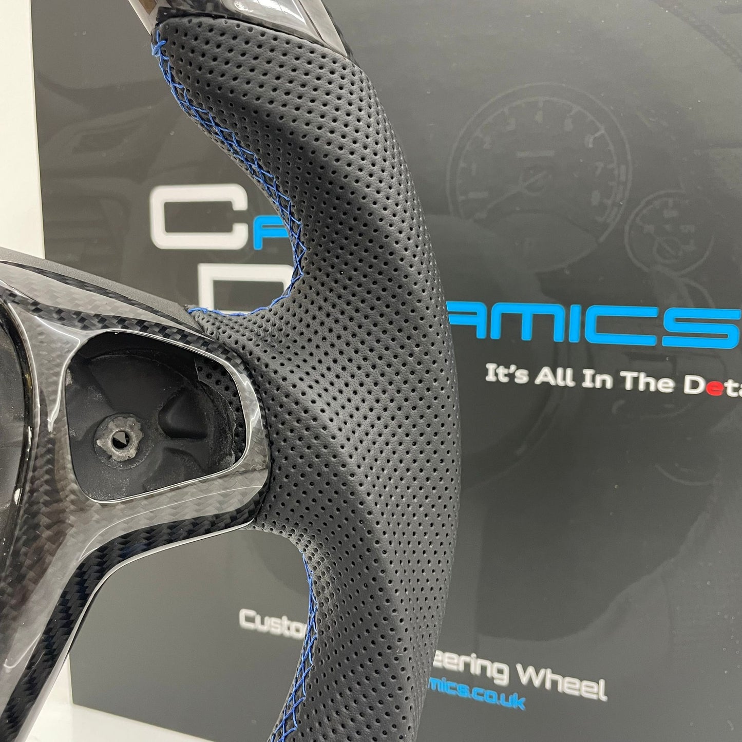 Ford Fiesta Custom Carbon Fibre Steering Wheel Performance Blue Edition MK7 MK7.5 2009-2017