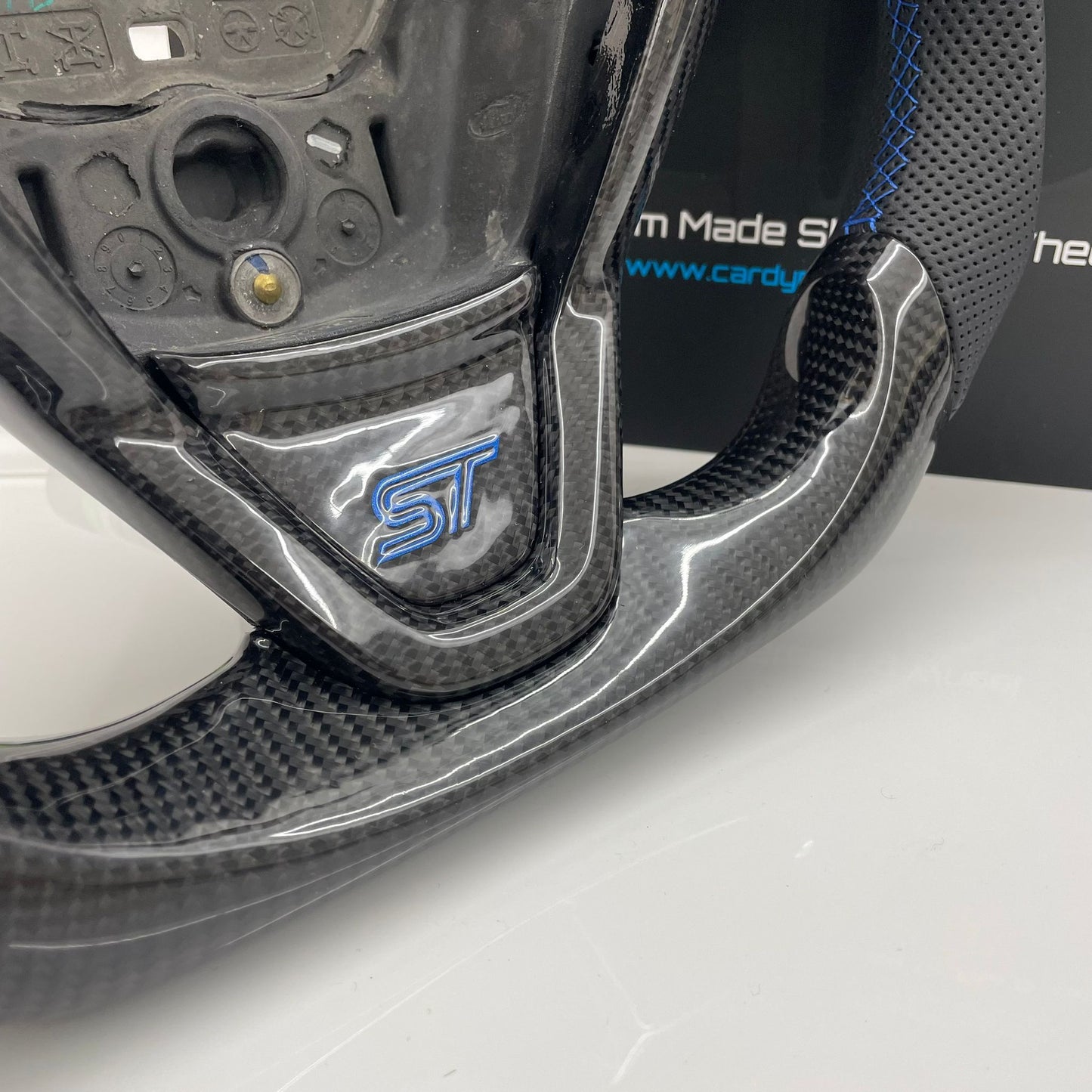 Ford Fiesta Custom Carbon Fibre Steering Wheel Performance Blue Edition MK7 MK7.5 2009-2017