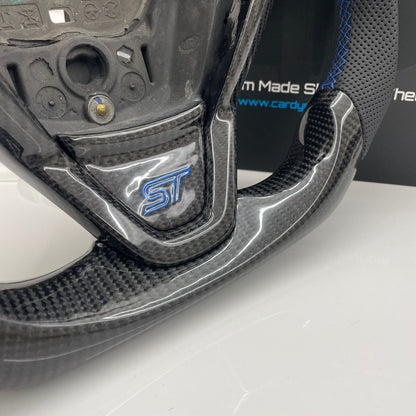 Ford Fiesta Custom Carbon Fibre Steering Wheel Performance Blue Edition MK7 MK7.5 2009-2017