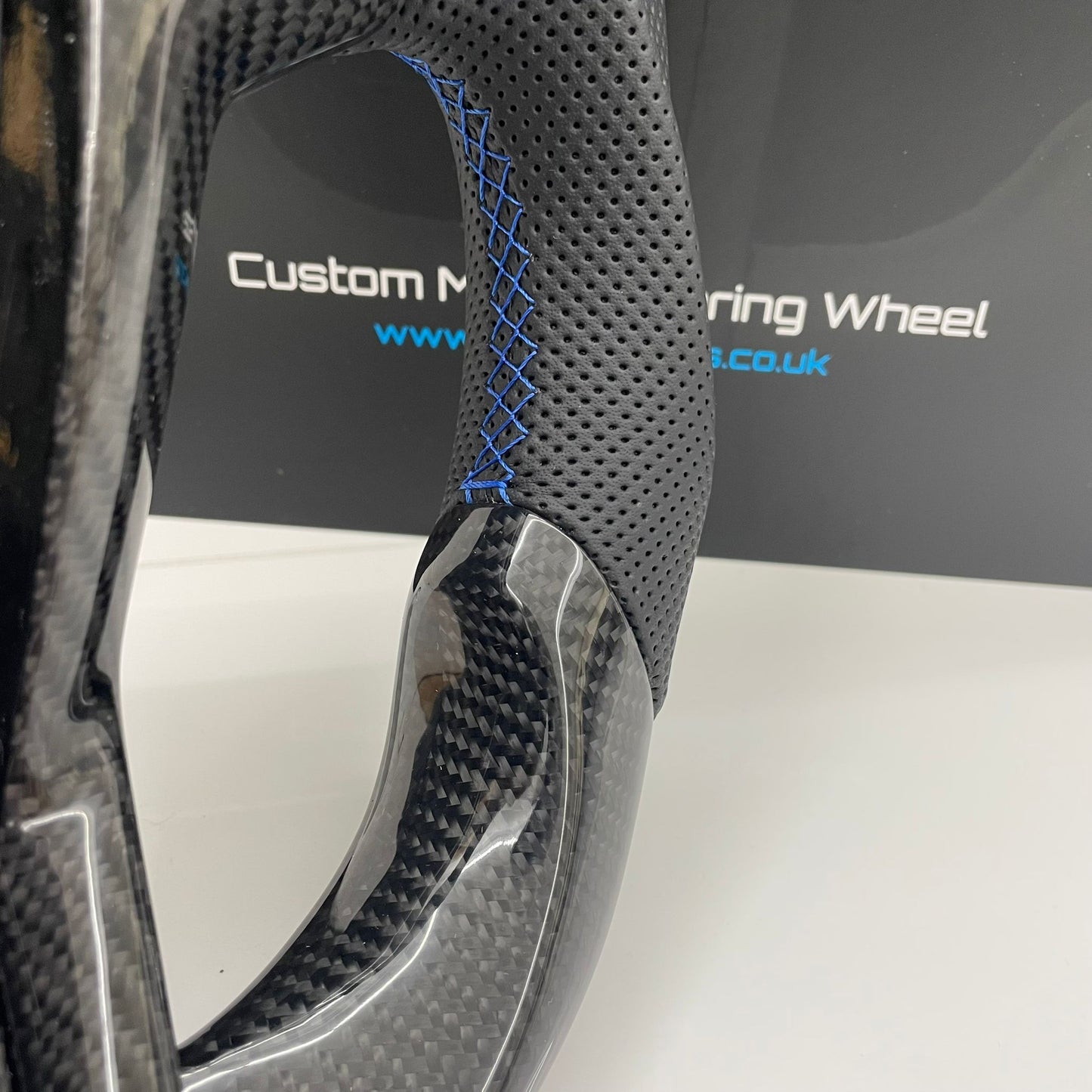 Ford Fiesta Custom Carbon Fibre Steering Wheel Performance Blue Edition MK7 MK7.5 2009-2017