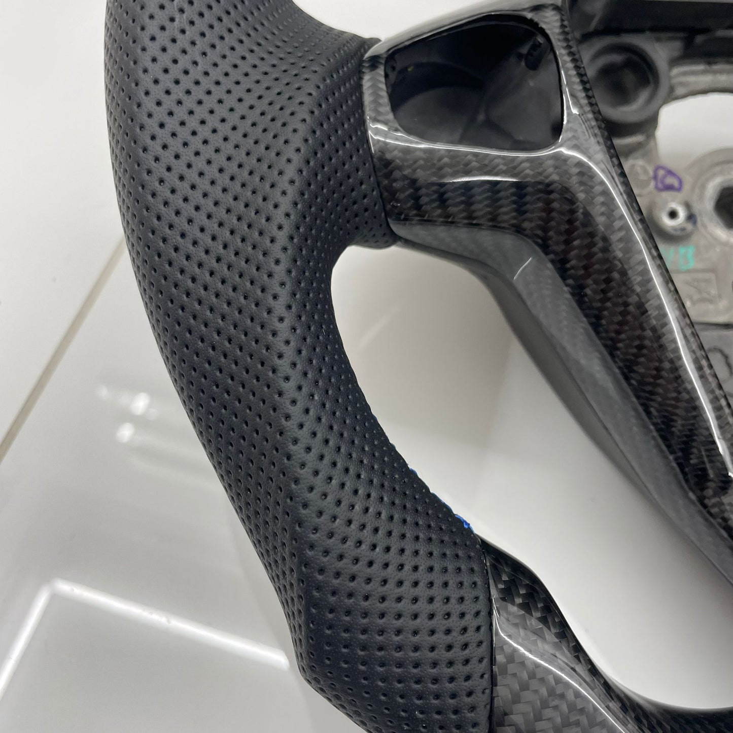 Ford Fiesta Custom Carbon Fibre Steering Wheel Performance Blue Edition MK7 MK7.5 2009-2017