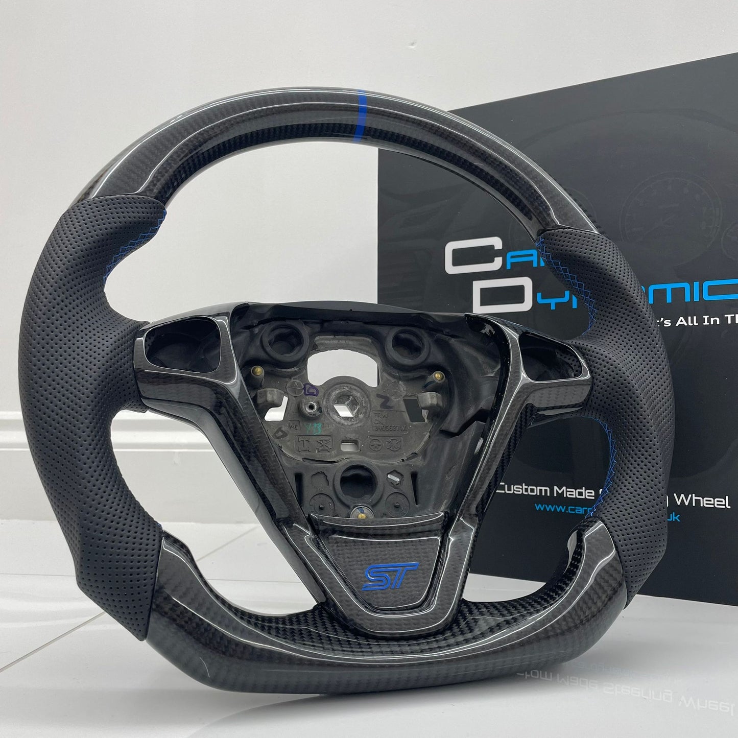 Ford Fiesta Custom Carbon Fibre Steering Wheel Performance Blue Edition MK7 MK7.5 2009-2017