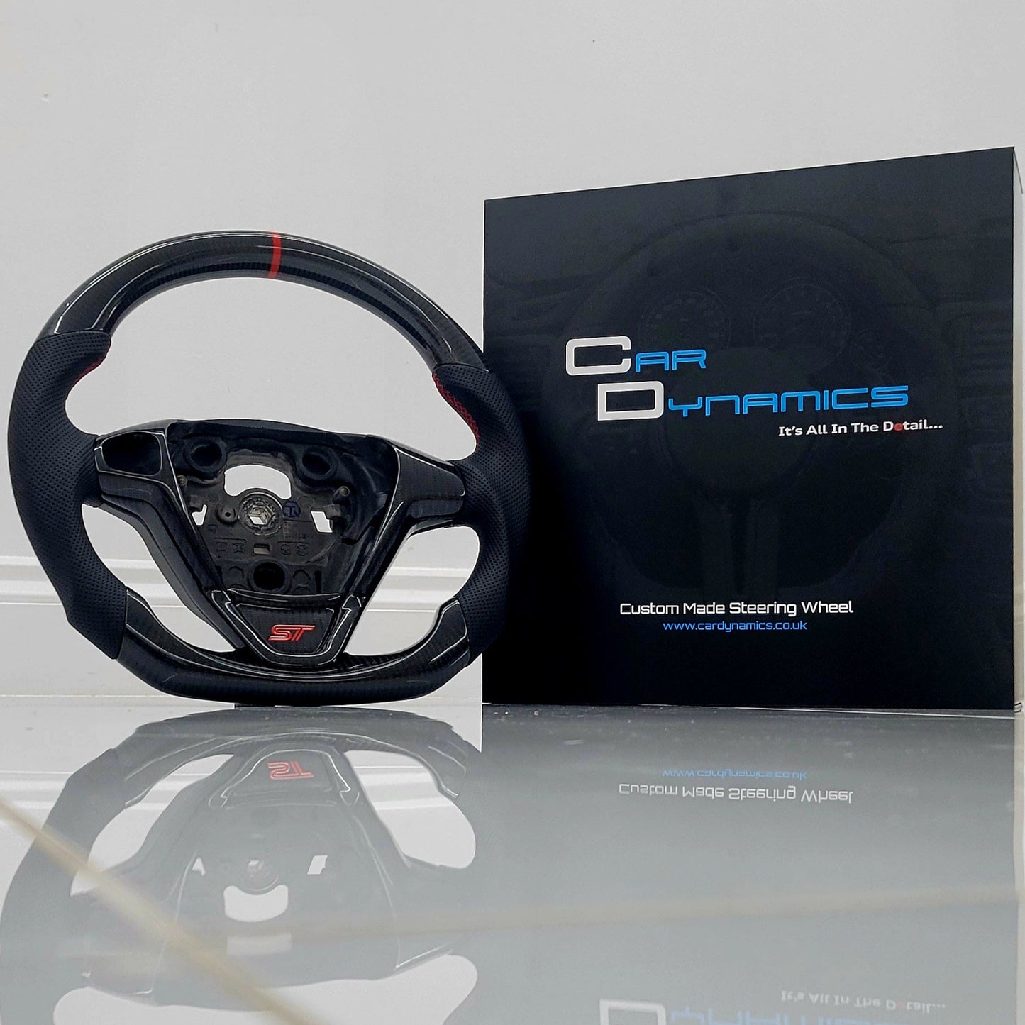 Ford Fiesta Custom Carbon Fibre Steering Wheel Red Edition One Hole MK7 MK7.5 2009-2017