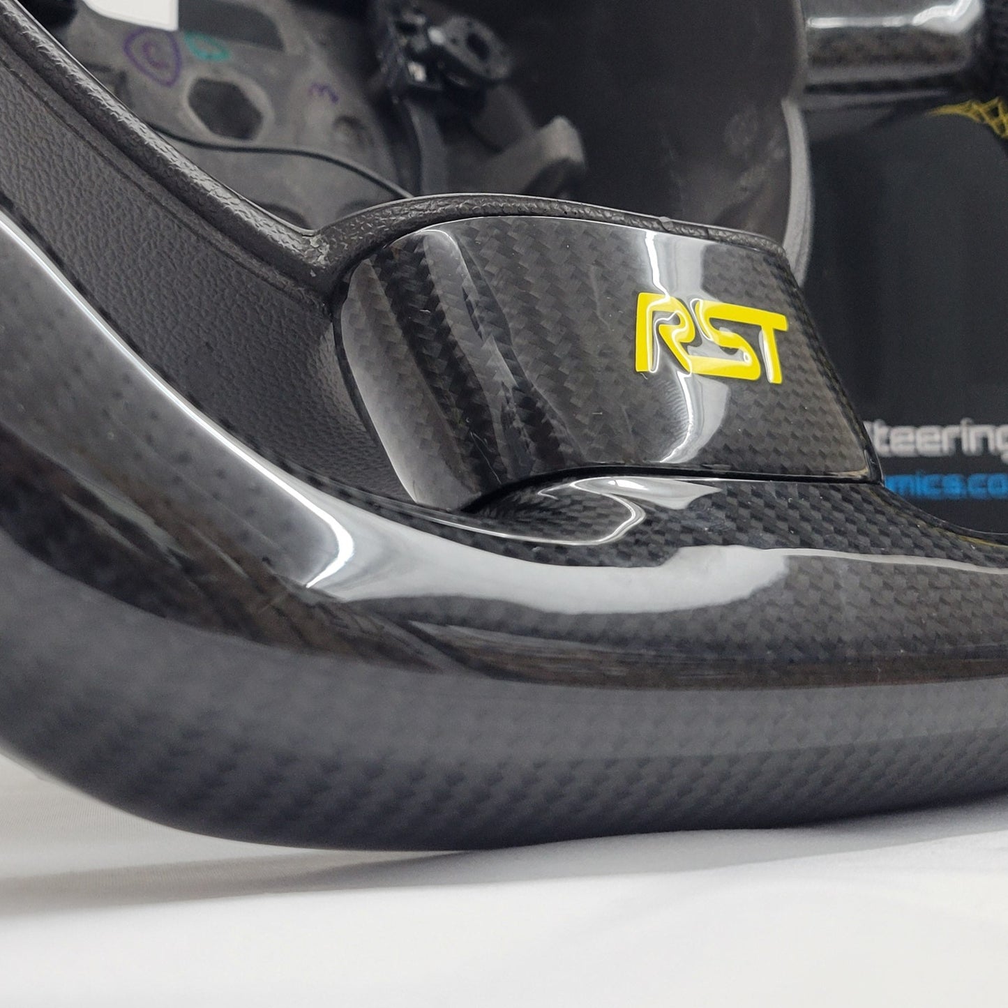 Ford Focus MK2 Carbon & Leather Steering Wheel | RST Triple Yellow Edition