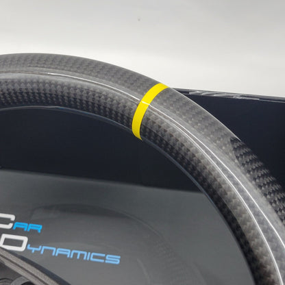Ford Focus MK2 Carbon & Leather Steering Wheel | RST Triple Yellow Edition