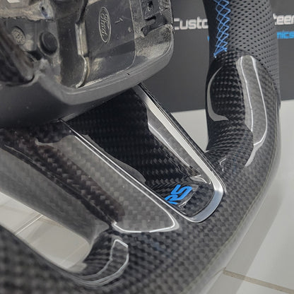 Ford Focus RS Custom Carbon Fibre Steering Wheel | Nitrous Blue Edition | MK3