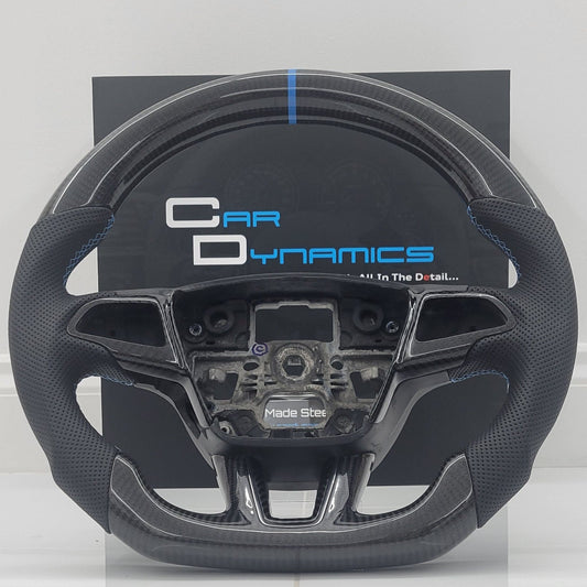 Ford Focus RS Custom Carbon Fibre Steering Wheel | Nitrous Blue Edition | MK3