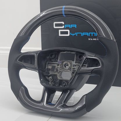 Ford Focus RS Custom Carbon Fibre Steering Wheel | Nitrous Blue Edition | MK3