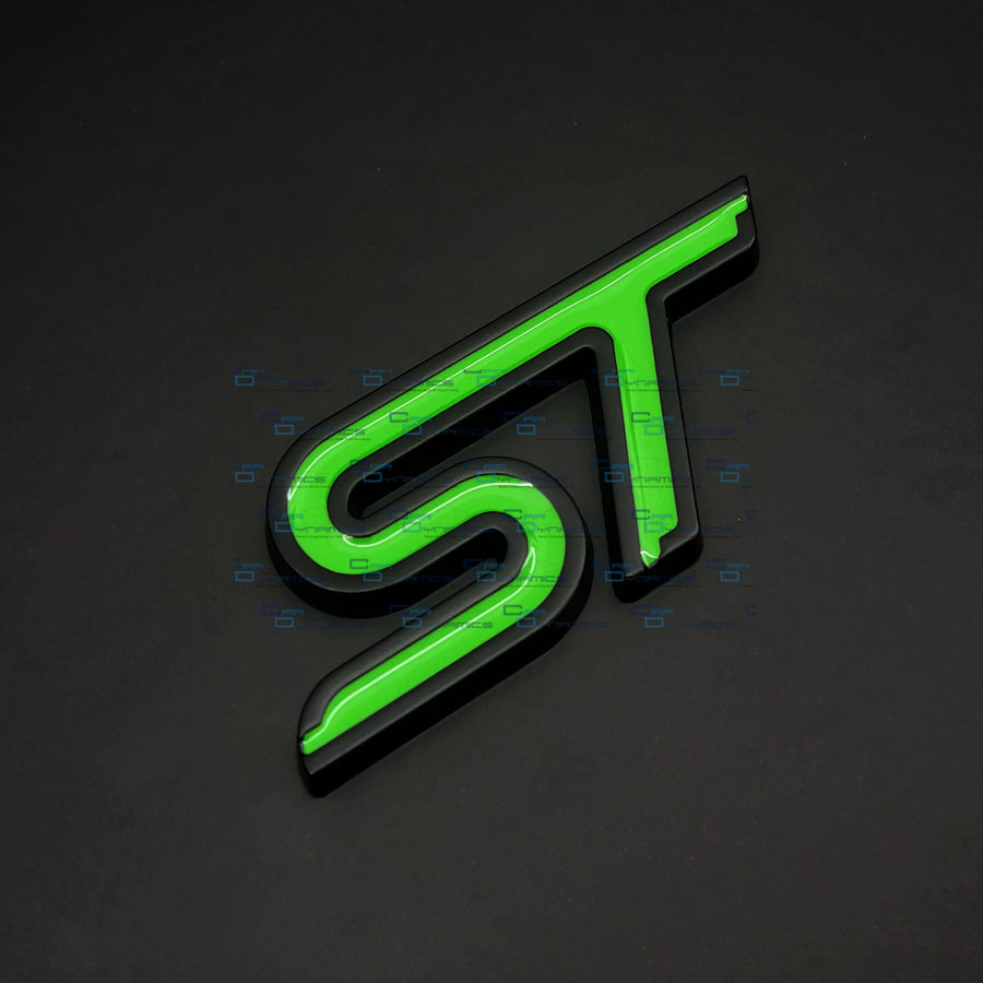 ST Rear Metal Boot Badge | Mean Green Edition For Ford Models