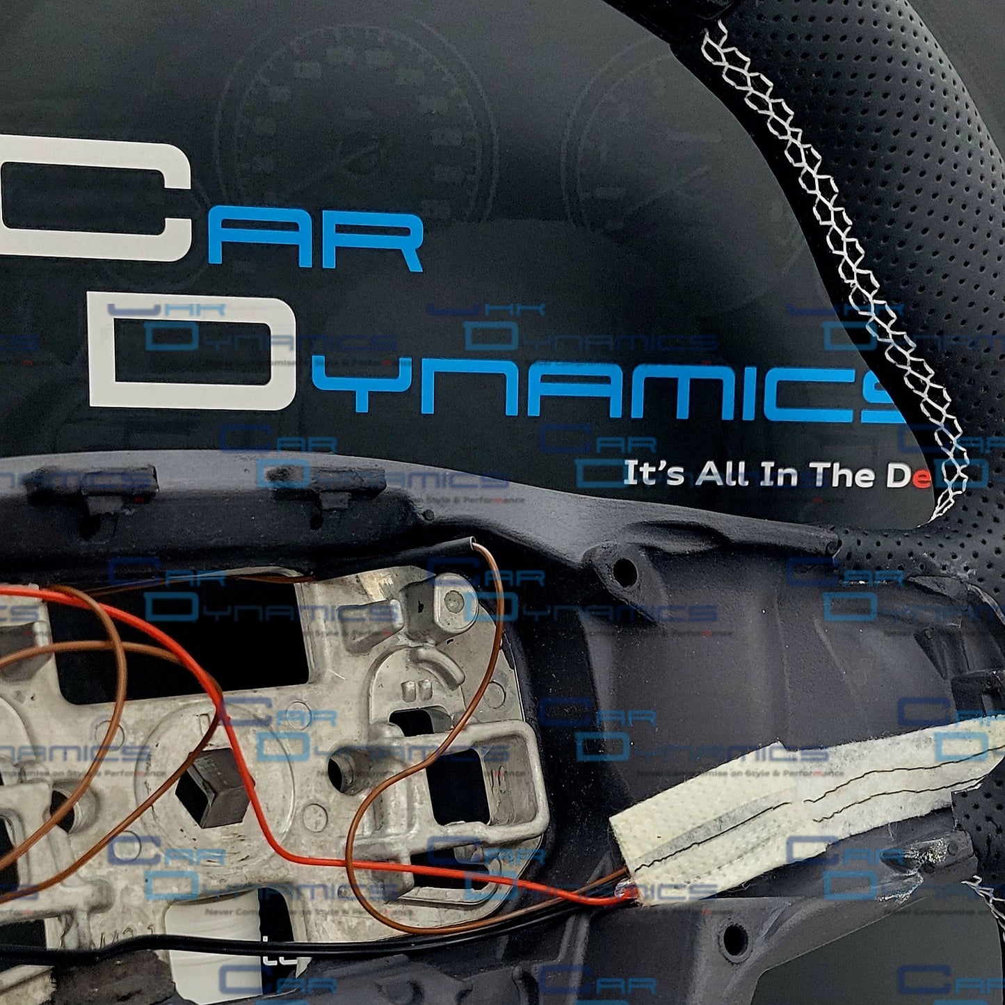 Ford Transit Custom Steering Wheel MK9 Carbon Fibre Leather Core  | Frozen White Edition |